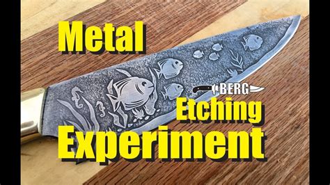 making art with sheet metal and acid|acid etching for knives.